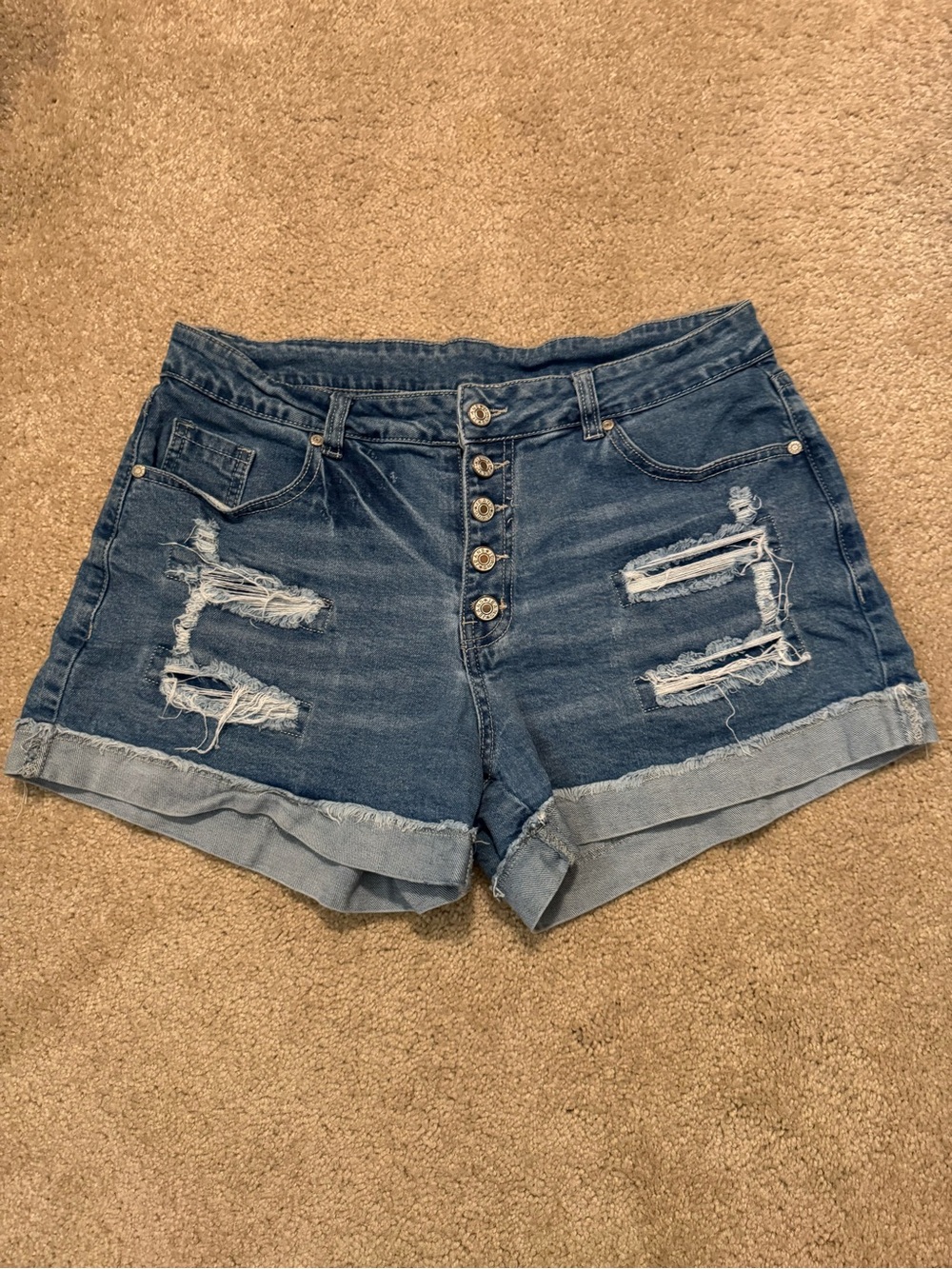 2 pairs Blue Denim Shorts - Picture 2 of 7